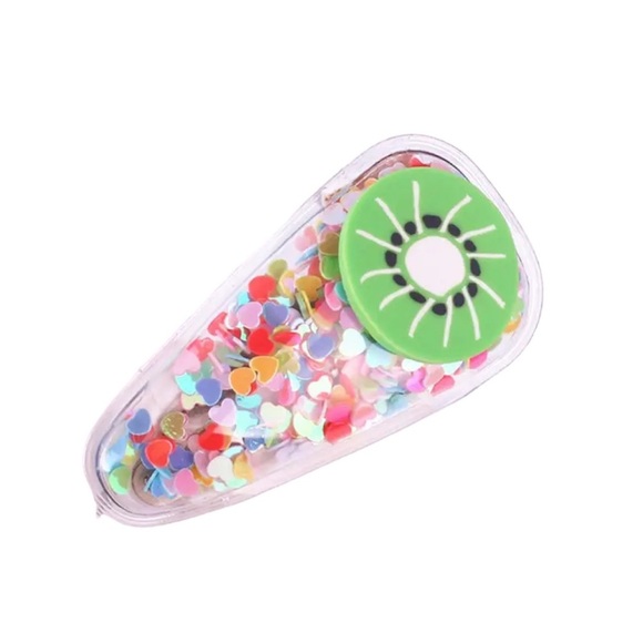 5 PCs Confetti Fruit Shaker Snap Hair Clips for Girls and Adults - Picture 8 of 13